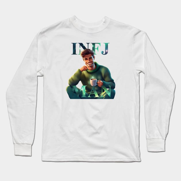 Infj Man Personality Type Long Sleeve T-Shirt by Infj Merch